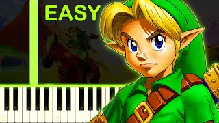 THE LEGEND OF ZELDA OCARINA OF TIME THEME - EASY Piano Tutorial