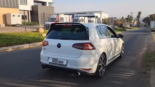 Golf 7 GTi Clubsport Downpipe exhaust sound | Launch Control