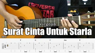 Surat Cinta Untuk Starla - Virgoun - Fingerstyle Guitar Tutorial + TAB & Lyrics