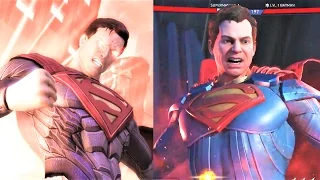 INJUSTICE 2 VS INJUSTICE 1 - ALL CHARACTERS SUPER MOVES COMPARISON!!