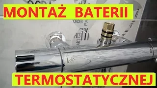 Montaż baterii termostatycznej prysznicowej i deszczownicy Hansgrohe