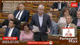 🔴 Parlamenti Közvetítés (ÉLŐ) 2023.07.03. |  ParlamentMax támogatója Hangosjog.hu.