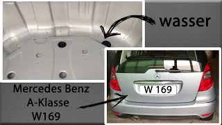 Wasser im Kofferraum Mercedes A Klasse W169 Stoßstange hinten demontieren Überdruckklappen wechseln
