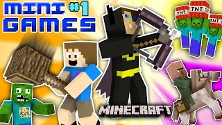 MINECRAFT BATMAN vs. FGTEEV CHASE MINI-GAMES #1 (Duddy's Fun Challenge Map / World Gameplay)