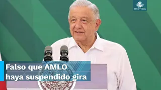 Desmienten versiones de un presunto desmayo de AMLO en Mérida
