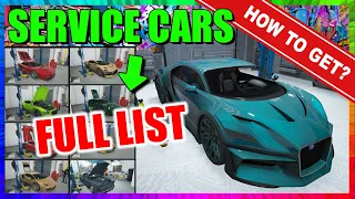 How To Get A Service Car On The Lift *Full Auto Shop Service Car List* | GTA 5 Online