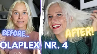 #olaplex Nr. 4 -Toning BLONDE Conditioner -den Hype wert!? #vorhernachher Anti-Gelbstich-Conditioner