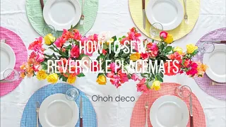 How to sew reversible placemats