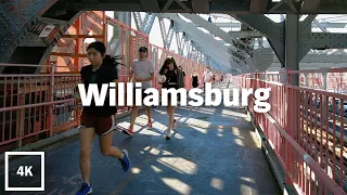 ⁴ᴷ⁶⁰Walking New York City: Summer Walk Over the Williamsburg Bridge