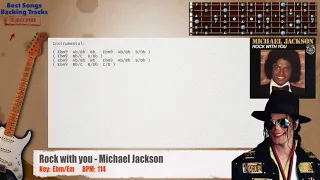 🎸 Rock with you - Michael Jackson Guitar Backing Track with chords and lyrics