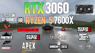 Ryzen 5 7600X + RTX 3060 : Test in 12 Games - Ryzen5 7600X Gaming test