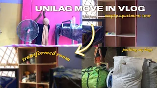 UNILAG  move in vlog 2023 // finally got accommodation, empty room tour....