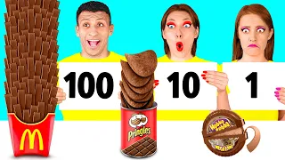 100 Слоев еды Челлендж | Смешные челленджи от RaPaPa Challenge
