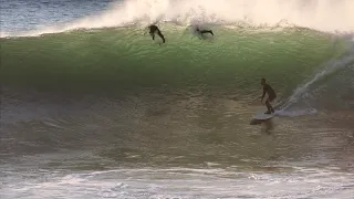 Near-Perfect Surf Conditions at Santa Cruz