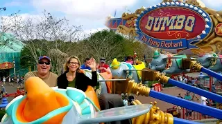 Dumbo The Flying Elephant Ride, Walt Disney World Magic Kingdom Florida POV Kids/Kinder