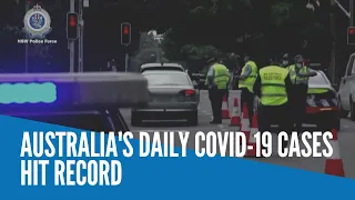 Australia's daily COVID-19 cases hit record