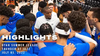 Oklahoma City Thunder Highlights | 2022 Salt Lake City Summer League | Thunder at Utah Jazz 7/5/2022