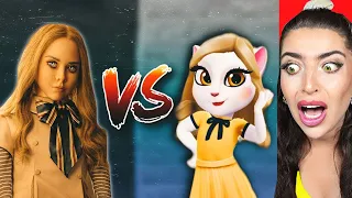 M3GAN vs TALKING ANGELA!? (CRAZIEST TRANSFORMATIONS EVER!)