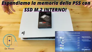 Aumentiamo la Memoria di 1tb Playstation 5 - Espansione memoria PS5 con SSD M.2