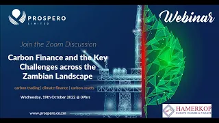 Webinar: Carbon Finance and the Key Challenges across the Zambian Landscape