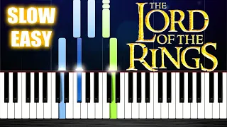 The Lord of the Rings - The Fellowship Theme - SLOW EASY Piano Tutorial