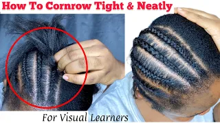*STEP BY STEP*😱 Do This to Make your Cornrow Tight & Neat, For Beginners. Pt.2  #cornrow #braids
