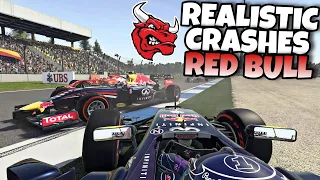 REALISTIC F1 CRASHES RED BULL RACING