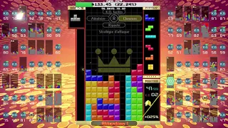 [Tetris 99] invictus snipe lobby #14: 25% vs. 100% with Pattyboi (485 lines cleared)