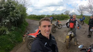 Riding Green lanes with The Lincs Local Laners  and the Honda crf 300cc rally