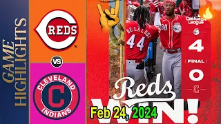 Cincinnati Reds vs Cleveland Guardians [FULL GAME] Spring Training Feb 24, 2024| MLB Highlights 2024