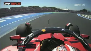 Charles Leclerc onboard crash French GP 2022