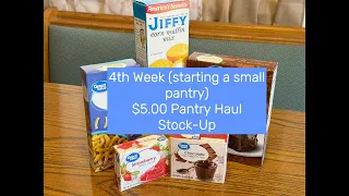 4TH WEEK $5.00 PANTRY HAUL to help start a small pantry. #pantrychallenge