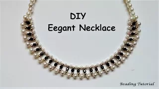 How to make a beaded necklace. Easy beading tutorial. Last minute DIY NECKLACE