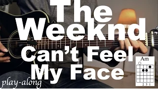 The Weeknd - Can’t Feel My Face Guitar Lesson / Guitar Tutorial / Guitar Cover / NO CAPO