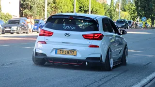 Low Tuner Cars leaving a Carshow 2022 | Risenation Belgian Chapter V