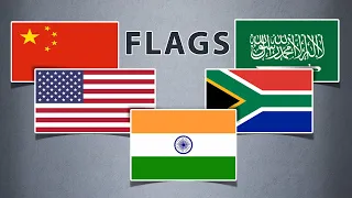 National flags of country -Flag names of country  - flags for kids