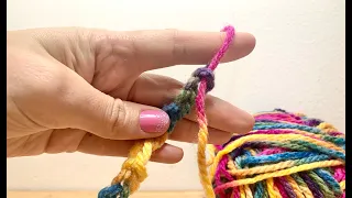 Easy Finger Knitting Tutorial Using 1 Finger