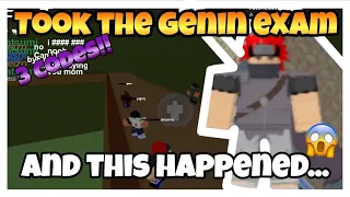 *3 NEW CODES!* I TOOK MY GENIN EXAM AND THIS HAPPENED... || SHINOBI ORIGINS EPIC PVP ROBLOX VS