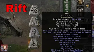 Diablo II Resurrected Rune Words - Rift (Hel Ko Lem Gul)