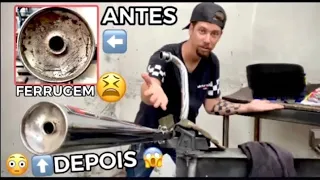 COMO RESTAURAR O ESCAPE DA SUA MOTO GASTANDO POUCO DINHEIRO 💰(enferrujado)