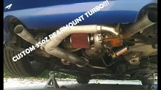 Custom 350z Rear Mount Turbo Part 1 (Mounting the turbo)