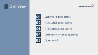 FDA Registration and U.S. Labeling Requirements for Winemakers