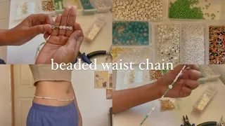 Learn with me 💡how to make beaded waist chain + wear waist beads