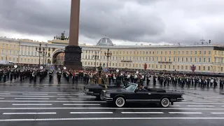 Генеральная репетиция парада К дню Победы на дворцовой площади