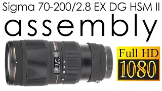 Sigma 70-200mm f/2.8 APO EX DG MACRO HSM II complete assembly after repairing or cleaning the lens