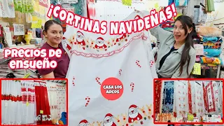 CORTINAS NAVIDEÑAS !!  LAS MAS VENDIDAS DEL MERCADO  !!   LA TIENDA MAS FAMOSA EN BLANCOS.