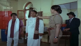 Lady Police Radha Arrest CM Chandru Scenes | Ranachandi Kannada Movie