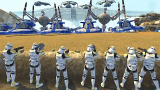 Can Clone Trench Defense Hold DROID TANK INVASION!? - Men of War: Star Wars Mod