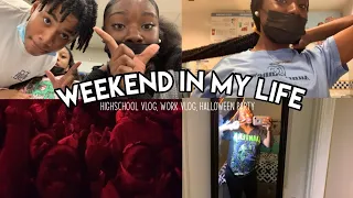 weekend in my life| highschool vlog, work vlog & hallloween party| kaylanjoy