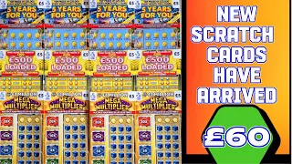 NEW £5 SCRATCH CARDS £60 WORTH  £500 LOADED,MEGA MULTIPLIER,5 YEARS FOR YOU ALL RIGHT HERE !! BOOM